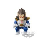 Figurines de Dragon Ball Z représentant Gogeta Super Saiyan, Dieu Démon Hildegard, Son Gohan en Great Saiyaman, Vegeta Oozaru, Cooler et Metal Cooler, fabriquées par Banpresto.
