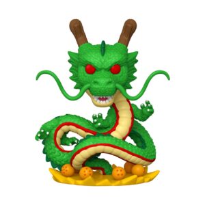 Figurine Pop de Shenron des Dragon Balls, mesurant 25 cm, émergeant des sept boules de cristal avec une posture majestueuse et une expression sereine.