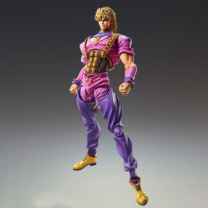 Vue 3/4 de face à mi-distance de la figurine de Dio Brando de JoJo's Bizarre Adventure, en confiance.