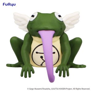 Figurine Noodle Stopper de Kappa de la série Jujutsu Kaisen, en position accroupie avec expression joyeuse, présentant des ailes blanches. Vue de face à mi-distance.