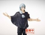 Figurine Mahito de Jujutsu Kaisen en tunique noire asymétrique, bras tendus avec cicatrices visibles. Vue de face à mi-distance.