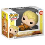 Vue de face en gros plan de la Funko Pop! de Mashirao Ojiro de My Hero Academia en combinaison orange, avec des détails noirs.