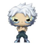 Vue de face en plan entier de la Funko Pop! de Tetsutetsu Tetsutetsu de My Hero Academia en tenue sans manches, avec bras croisés et accents métalliques.