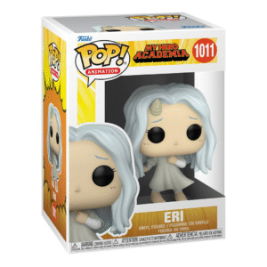 Vue de face à mi-distance de la Funko Pop! d'Eri de My Hero Academia dans sa boîte.