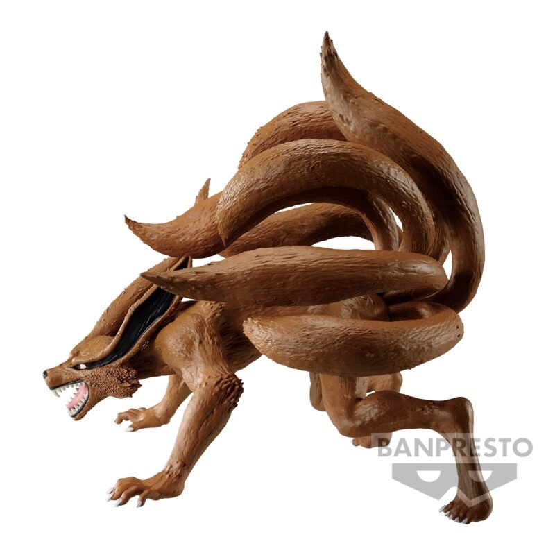 Figurine de Kurama de 14 cm avec neuf queues en position dynamique, fabriquée par Banpresto.