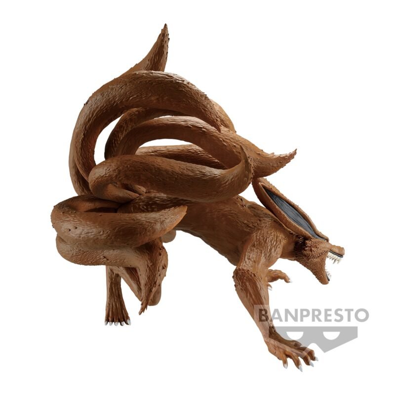 Figurine de Kurama de 14 cm avec neuf queues en position dynamique, fabriquée par Banpresto.