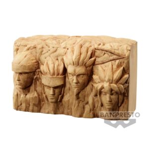 Figurine représentant les quatre premiers Hokage de Konoha, sculptée en PVC avec détails minutieux.