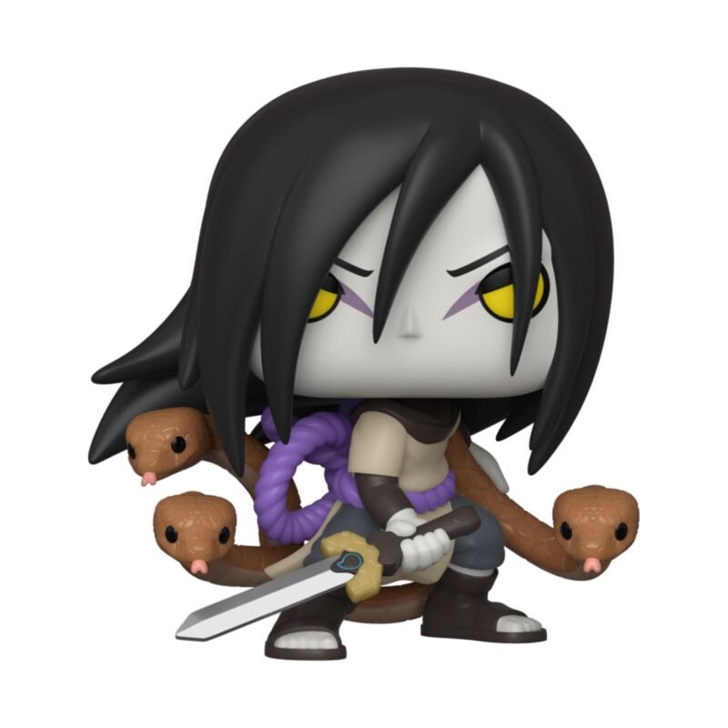 Figurine Pop d'Orochimaru dans une pose dynamique avec des détails soignés, fabriquée par Funko.