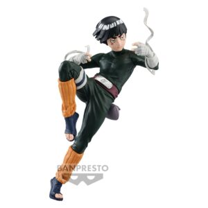 Figurine de Rock Lee dans une posture dynamique, représentant son état d'ébriété avec une combinaison verte.