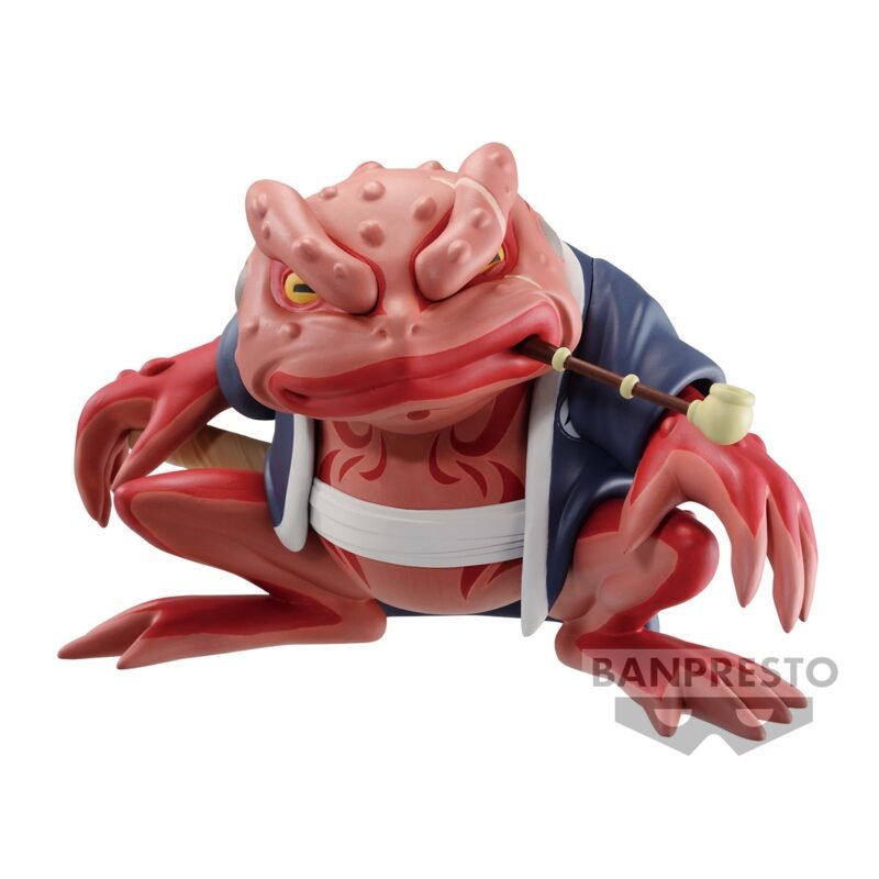 Figurine de Gamabunta avec un air furieux et une pipe kiseru, fabriquée par Banpresto.