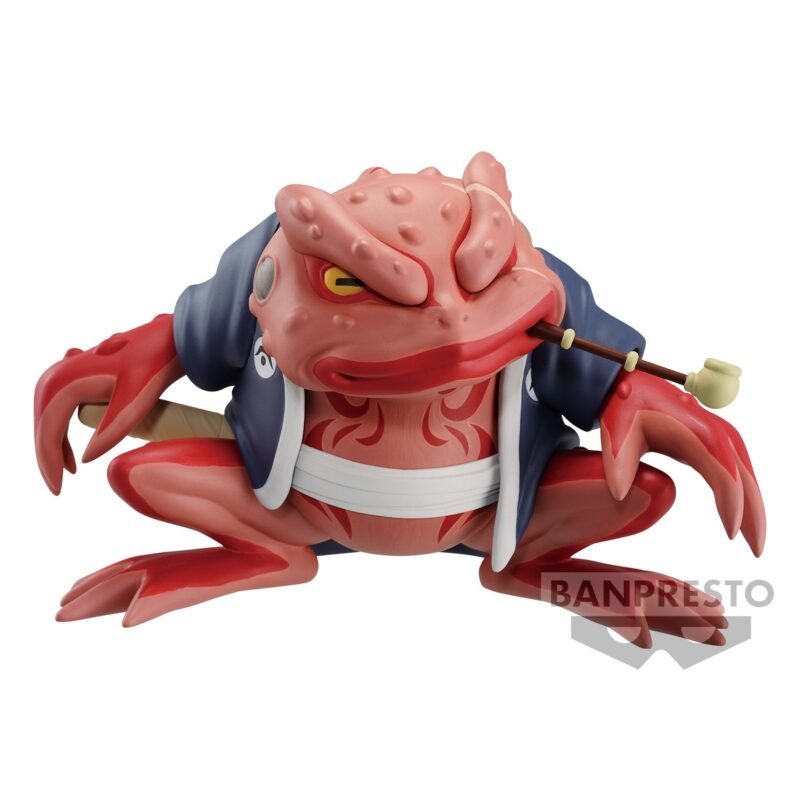 Figurine de Gamabunta avec un air furieux et une pipe kiseru, fabriquée par Banpresto.