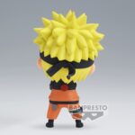Figurine de Naruto Uzumaki en forme chibi avec un visage mignon et un sourire rayonnant.