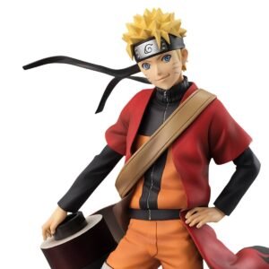 Figurine de Naruto Uzumaki en Sage Mode, avec des détails précis et des couleurs vives.