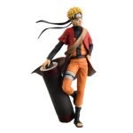 Figurine de Naruto Uzumaki en Sage Mode, avec des détails précis et des couleurs vives.