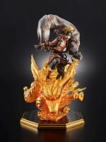 Figurine de Naruto Uzumaki incarnant Fujin avec un sac d'air et des détails minutieux.