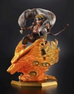Figurine de Naruto Uzumaki incarnant Fujin avec un sac d'air et des détails minutieux.