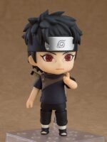 Figurine Nendoroid de Shisui Uchiha avec deux visages interchangeables et accessoires variés.