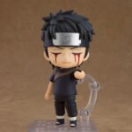 Figurine Nendoroid de Shisui Uchiha avec deux visages interchangeables et accessoires variés.