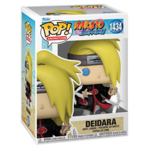 Figurine Pop de Deidara de Naruto avec deux oiseaux d'argile autour de lui, fabriquée par Funko.
