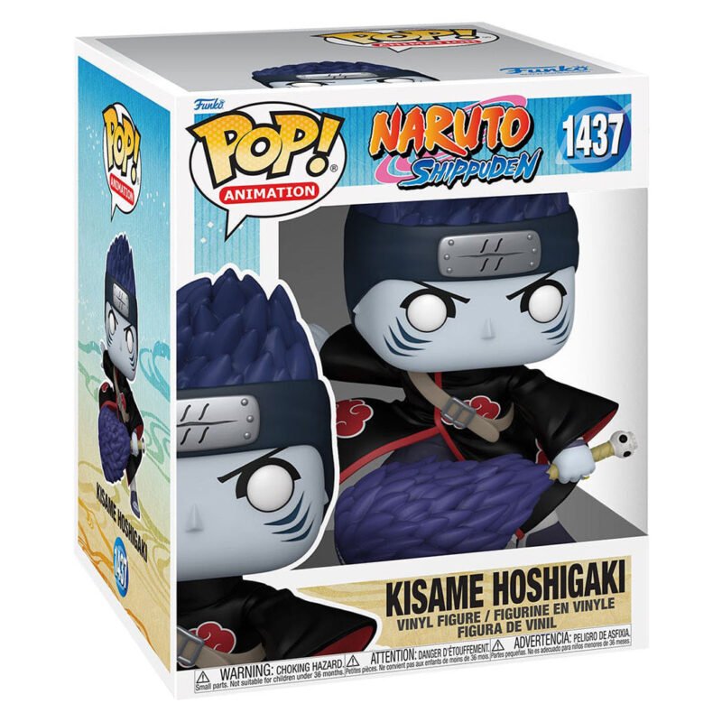 Kisame Hoshigaki en figurine Funko Pop avec son manteau de l'Akatsuki et son épée Samehada.