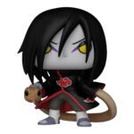 Figurine Pop d'Orochimaru en manteau noir avec un serpent enroulé autour de lui, fabriquée par Funko.