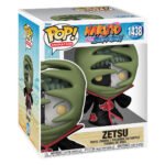 Figurine Pop de Zetsu avec visage scindé en deux, portant le manteau de l'Akatsuki et des racines enveloppantes.