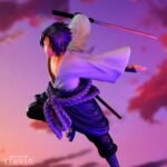 Figurine de Sasuke Uchiwa dans une pose dynamique, fabriquée par ABYstyle Studio, en PVC.