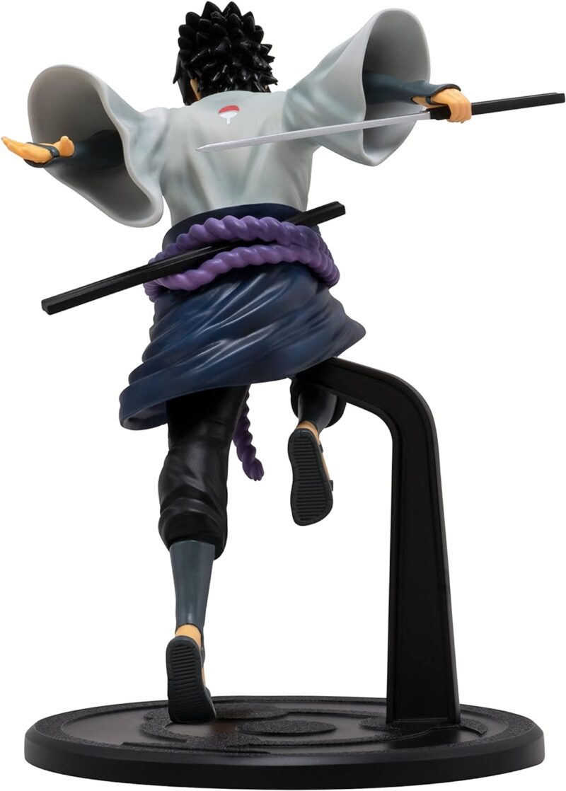 Figurine de Sasuke Uchiwa dans une pose dynamique, fabriquée par ABYstyle Studio, en PVC.