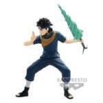 Figurine de Shisui Uchiha en posture de combat, tenant un katana avec un effet de chakra.