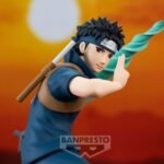 Figurine de Shisui Uchiha en posture de combat, tenant un katana avec un effet de chakra.