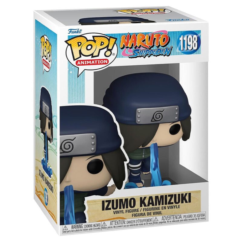 narutoeshippuden-figurine-pop-izumo-kamizuki-1198_1 Figurine Pop d'Izumo Kamizuki en action utilisant sa technique Suiton avec une flaque d'eau, fabriquée par Funko