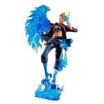 Marco le Phenix, personnage emblématique de One Piece, représenté en pose dynamique utilisant son Fruit du Démon sous forme hybride, avec des détails minutieux et une peinture de haute qualité.