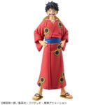 Figurine de Monkey D Luffy dans une pose dynamique, représentant le personnage avec des détails minutieux, fabriquée en PVC par Banpresto, mesurant 16 cm de hauteur.