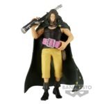 Figurine Yasopp de One Piece, mesurant 16 cm, avec une pose dynamique, un sourire confiant, et un fusil reposant sur son épaule, fabriquée en PVC avec des détails précis.