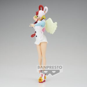 Figurine d'Uta du film ONE PIECE RED, mesurant 22 cm, en PVC, avec des détails précis et une pose dynamique. Fabriquée par BANPRESTO.
