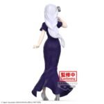 Vue 3/4 arrière en plan d'ensemble de la Figure d'Emilia de Re:ZERO - Starting Life in Another World se tenant debout.